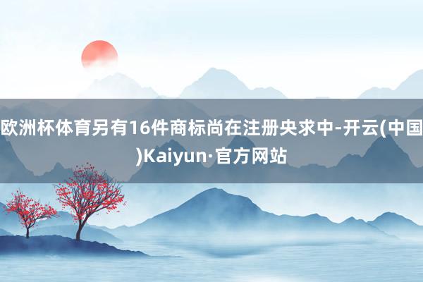 欧洲杯体育另有16件商标尚在注册央求中-开云(中国)Kaiyun·官方网站