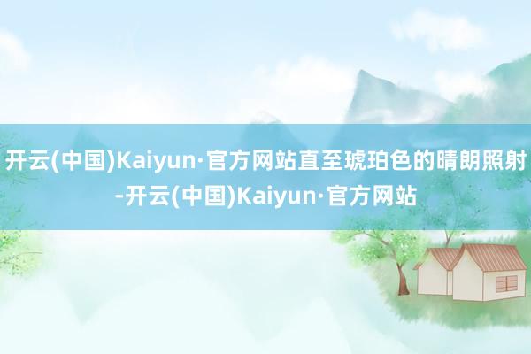 开云(中国)Kaiyun·官方网站直至琥珀色的晴朗照射-开云(中国)Kaiyun·官方网站
